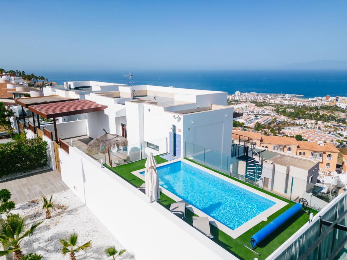 Sunset White Villa - Ocean View, Jakuzzi, Heated Pool, Air-Conditioning, Grill Playa de las Américas Dış mekan fotoğraf